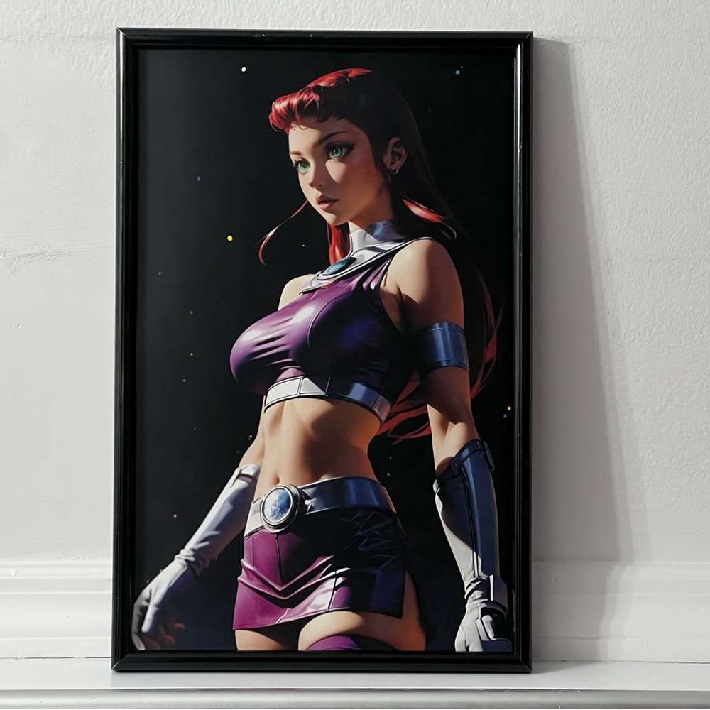 Teen Titans Starfire pinup girl art Poster